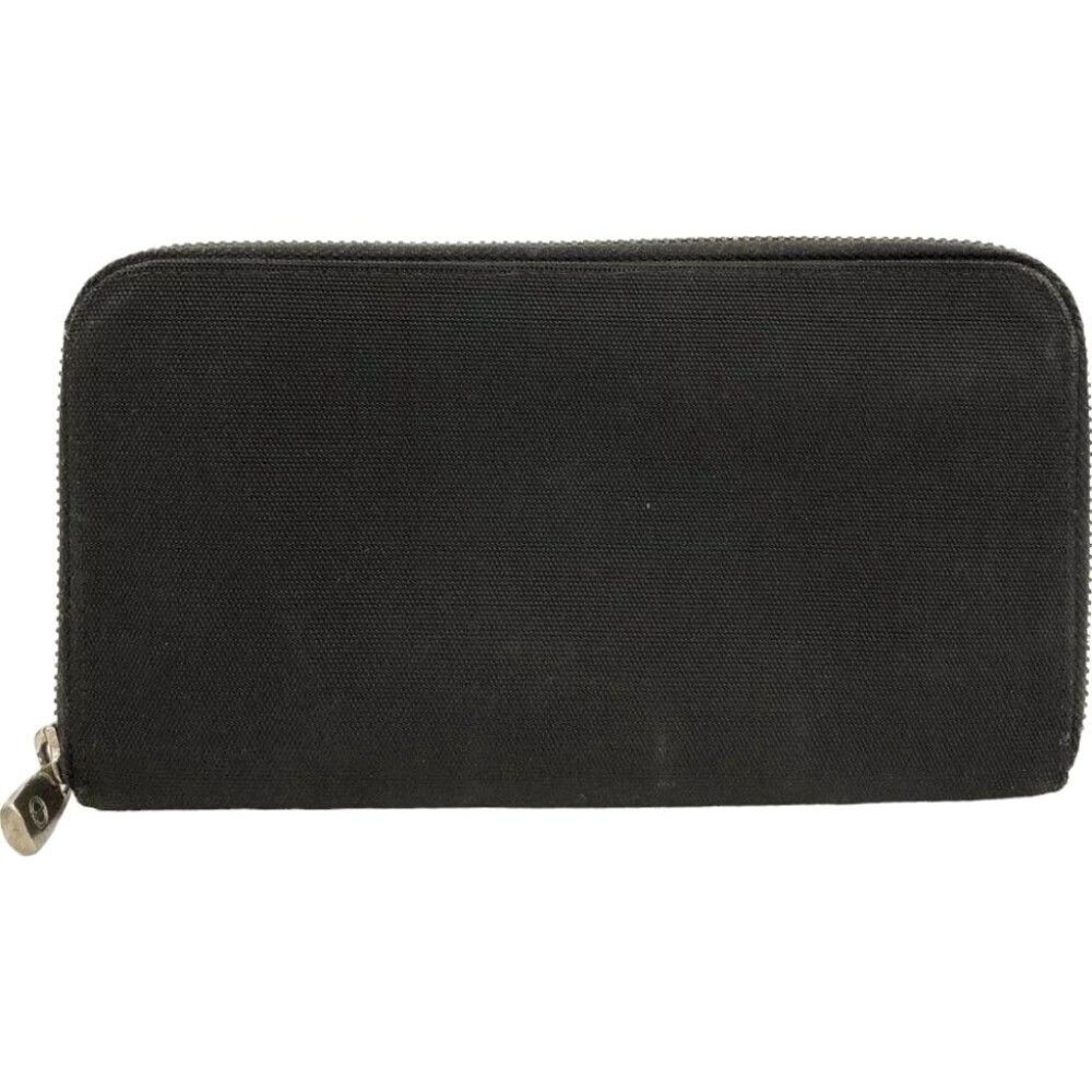 893126AF Dunhill Wallet Long Zip Around Black Canvas
